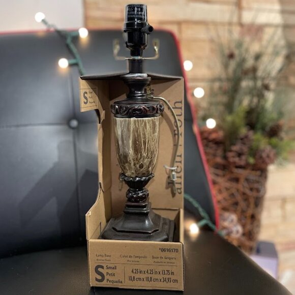 allen+roth 13.75-in Bronze Plug-In Metal Table Lamp   NWT - Picture 4 of 4